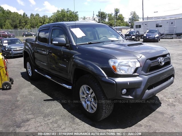 3TMLU4EN0CM081791 - 2012 TOYOTA TACOMA DOUBLE CAB GRAY photo 1