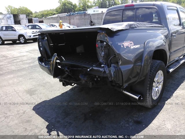 3TMLU4EN0CM081791 - 2012 TOYOTA TACOMA DOUBLE CAB ნაცრისფერი ფოტო 6