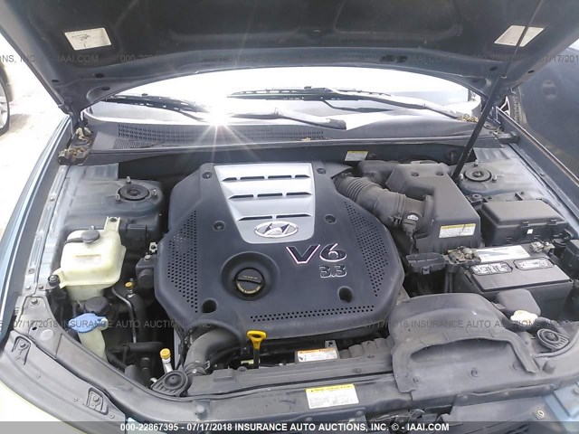 5NPEU46F26H049581 - 2006 HYUNDAI SONATA GLS/LX BLUE photo 10