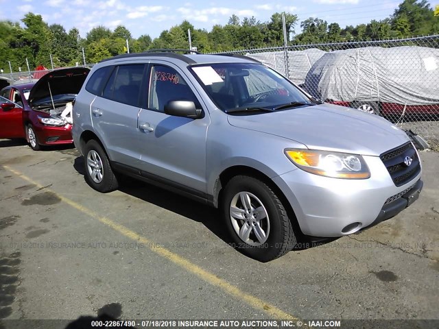 5NMSG73D89H256069 - 2009 HYUNDAI SANTA FE GLS SILVER photo 1