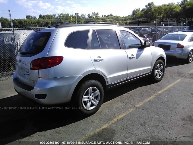 5NMSG73D89H256069 - 2009 HYUNDAI SANTA FE GLS SILVER photo 4