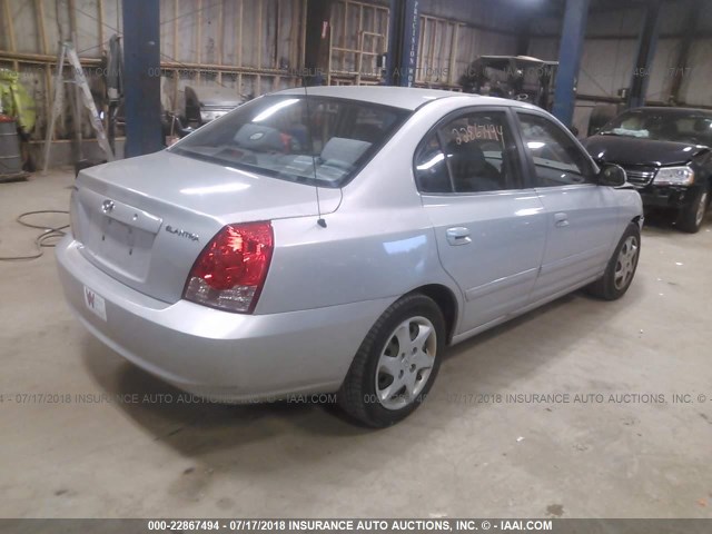 KMHDN46D46U377870 - 2006 HYUNDAI ELANTRA GLS/GT/LIMITED SILVER photo 4