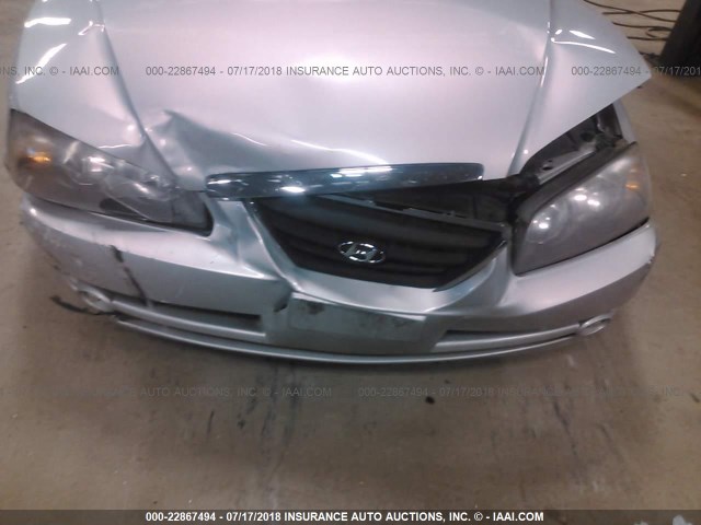 KMHDN46D46U377870 - 2006 HYUNDAI ELANTRA GLS/GT/LIMITED SILVER photo 6