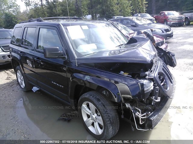 1C4NJRFB1ED694004 - 2014 JEEP PATRIOT LATITUDE BLACK photo 1