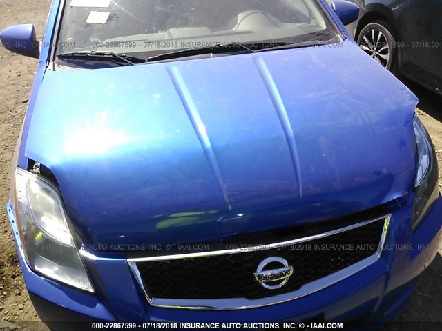 3N1AB6AP9CL650713 - 2012 NISSAN SENTRA 2.0/2.0S/SR/2.0SL BLUE photo 10