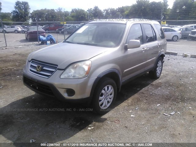 JHLRD78946C039126 - 2006 HONDA CR-V SE/EX TAN photo 2