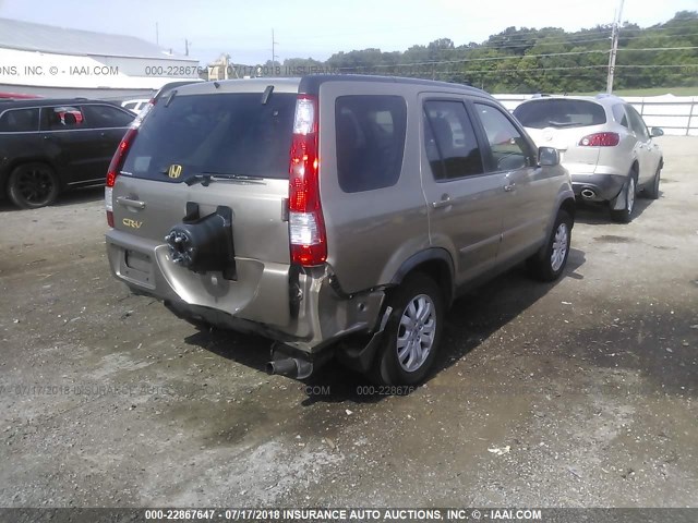 JHLRD78946C039126 - 2006 HONDA CR-V SE/EX TAN photo 4