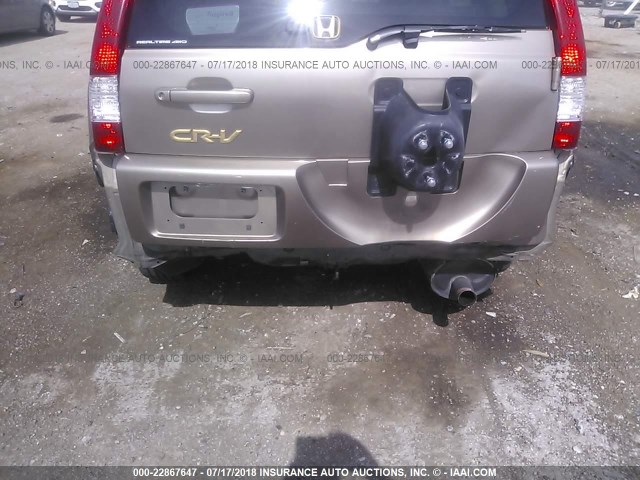 JHLRD78946C039126 - 2006 HONDA CR-V SE/EX TAN photo 6