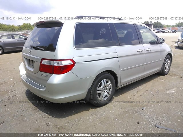 5FNRL38465B066343 - 2005 HONDA ODYSSEY EX SILVER photo 4