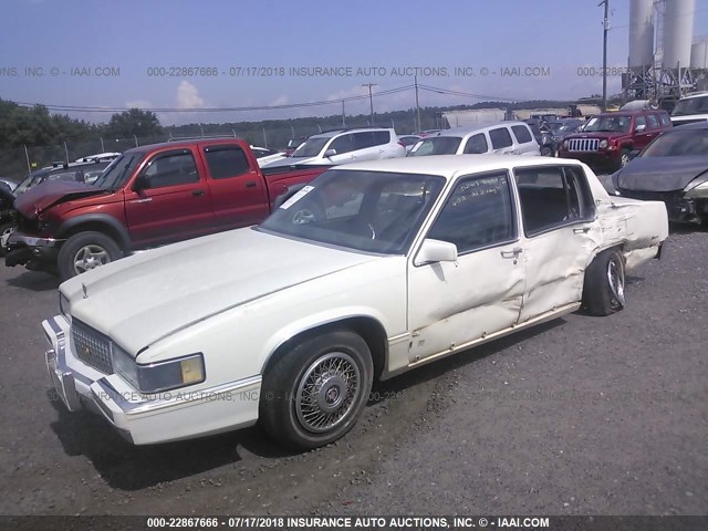 1G6CB5157K4282702 - 1989 CADILLAC FLEETWOOD WHITE photo 2