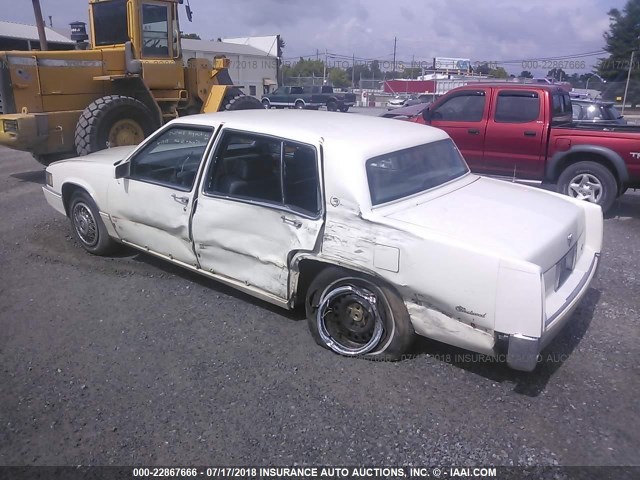 1G6CB5157K4282702 - 1989 CADILLAC FLEETWOOD WHITE photo 3