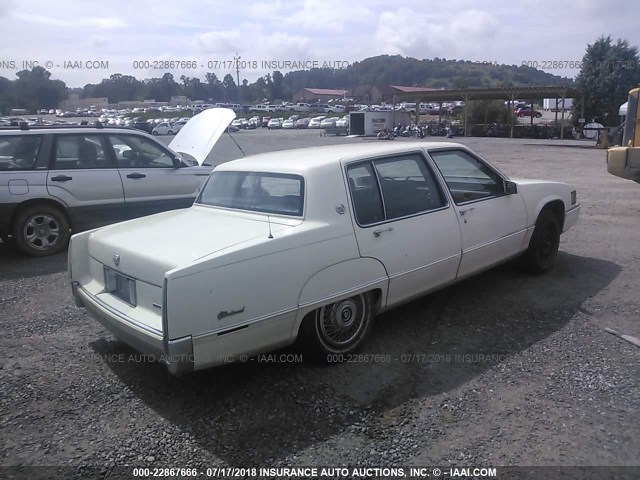 1G6CB5157K4282702 - 1989 CADILLAC FLEETWOOD WHITE photo 4