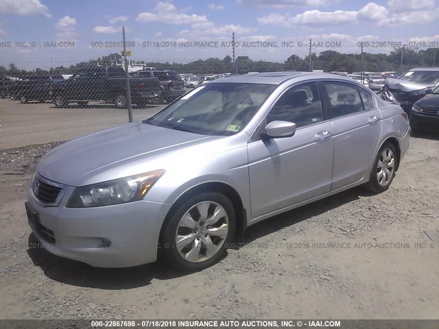 1HGCP36889A027236 - 2009 HONDA ACCORD EXL SILVER photo 2