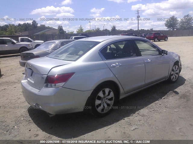 1HGCP36889A027236 - 2009 HONDA ACCORD EXL SILVER photo 4