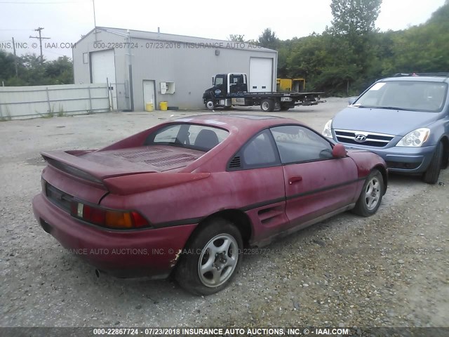 JT2SW21M8N0014975 - 1992 TOYOTA MR2 RED photo 4