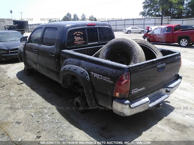 3TMLU42N77M013000 - 2007 TOYOTA TACOMA DOUBLE CAB BLACK photo 3