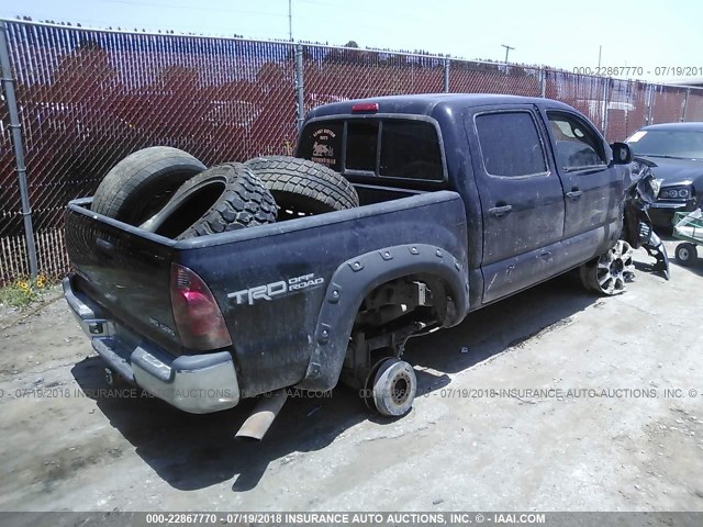 3TMLU42N77M013000 - 2007 TOYOTA TACOMA DOUBLE CAB BLACK photo 4