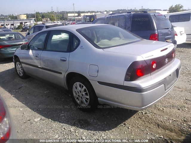 2G1WF52E249145530 - 2004 CHEVROLET IMPALA SILVER photo 3