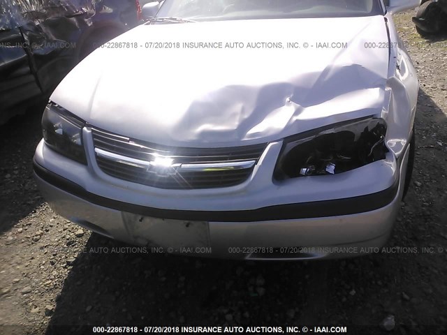 2G1WF52E249145530 - 2004 CHEVROLET IMPALA SILVER photo 6