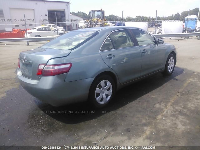 4T1BE46K17U694769 - 2007 TOYOTA CAMRY NEW GENERAT CE/LE/XLE/SE GREEN photo 4