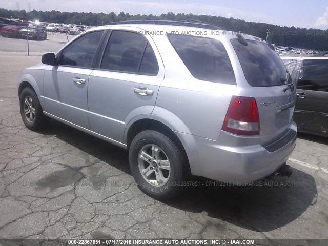 KNDJC733255346247 - 2005 KIA SORENTO EX/LX SILVER photo 3