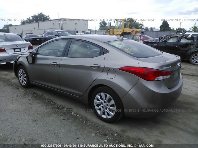 5NPDH4AE1CH074496 - 2012 HYUNDAI ELANTRA GLS/LIMITED Pewter photo 3