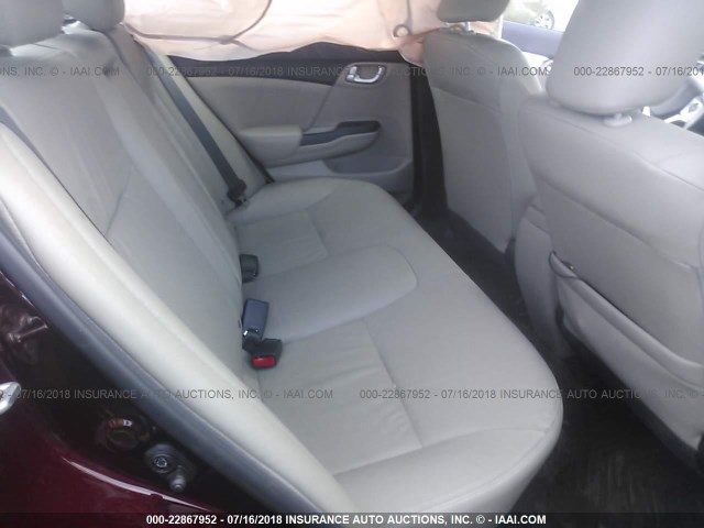 2HGFB2F95EH516946 - 2014 HONDA CIVIC EXL MAROON photo 8