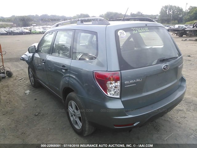 JF2SH6BC2AH900544 - 2010 SUBARU FORESTER XS Hellblau Foto 3