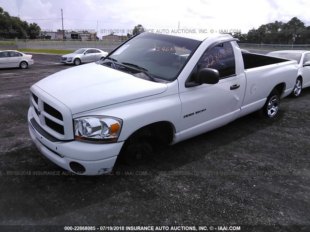 1D7HA16K66J220847 - 2006 DODGE RAM 1500 ST WHITE photo 2