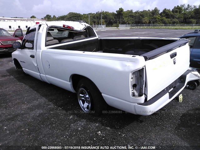 1D7HA16K66J220847 - 2006 DODGE RAM 1500 ST WHITE photo 3