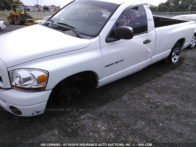 1D7HA16K66J220847 - 2006 DODGE RAM 1500 ST WHITE photo 6