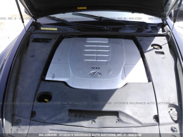 JTHBL46F575041772 - 2007 LEXUS LS 460 Juoda nuotrauka 10