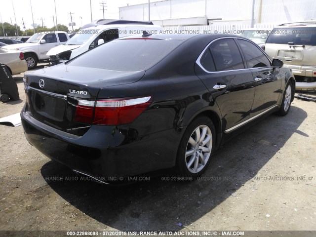 JTHBL46F575041772 - 2007 LEXUS LS 460 Juoda nuotrauka 4