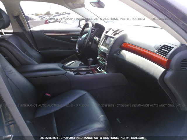 JTHBL46F575041772 - 2007 LEXUS LS 460 Juoda nuotrauka 5