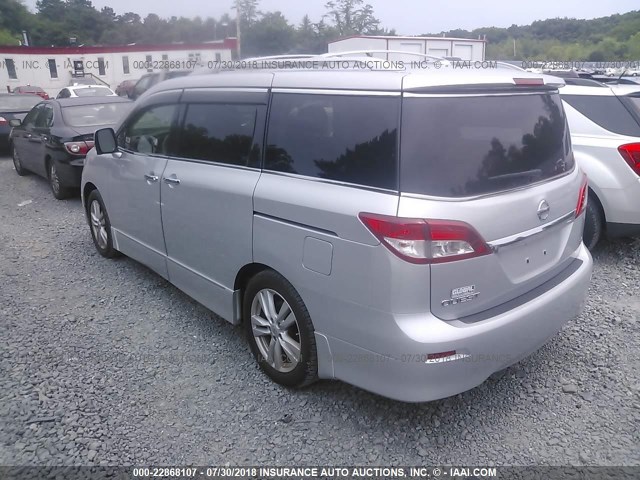 JN8AE2KP5E9101053 - 2014 NISSAN QUEST S/SV/SL/LE SILVER photo 3