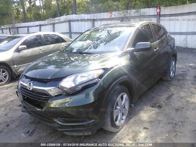 3CZRU5G33GM732729 - 2016 HONDA HR-V LX GREEN photo 2