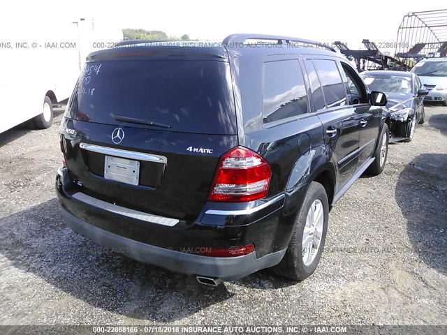 4JGBF71E79A456865 - 2009 MERCEDES-BENZ GL 450 4MATIC BLACK photo 4