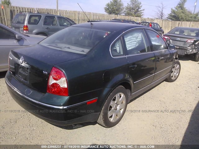 WVWRH63B41E119092 - 2001 VOLKSWAGEN PASSAT GLX 绿色 照片 4