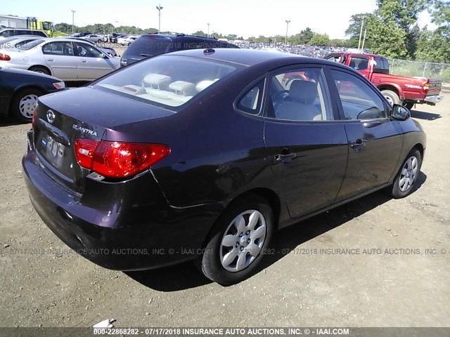 KMHDU46D78U483901 - 2008 HYUNDAI ELANTRA GLS/SE/LIMITED MAROON photo 4