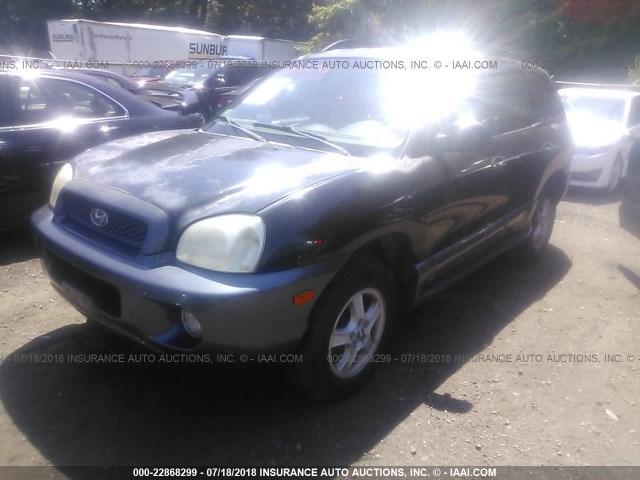 KM8SC73E03U541994 - 2003 HYUNDAI SANTA FE GLS/LX BLACK photo 2