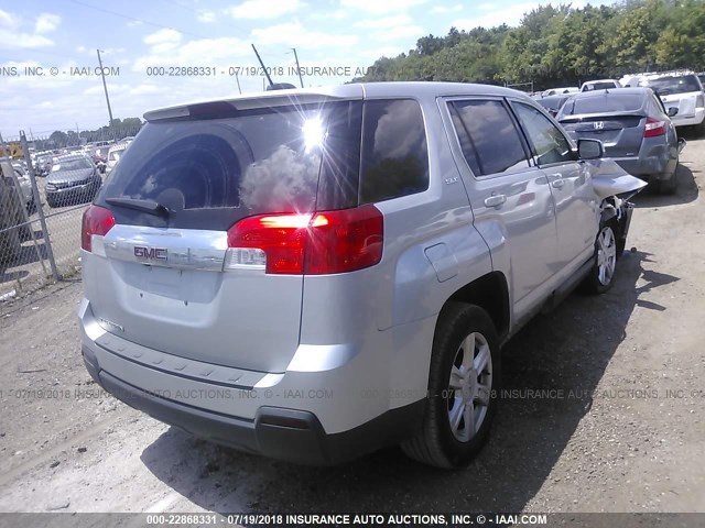 2GKALMEK3F6287366 - 2015 GMC TERRAIN SLE SILVER photo 4