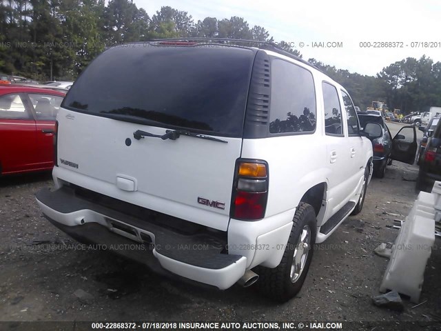 1GKEK63U94J140179 - 2004 GMC YUKON DENALI WHITE photo 4