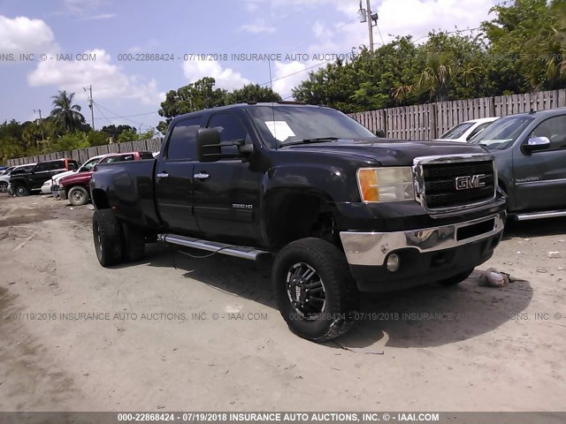 1GT424C81BF112553 - 2011 GMC SIERRA K3500 SLT BLACK photo 1