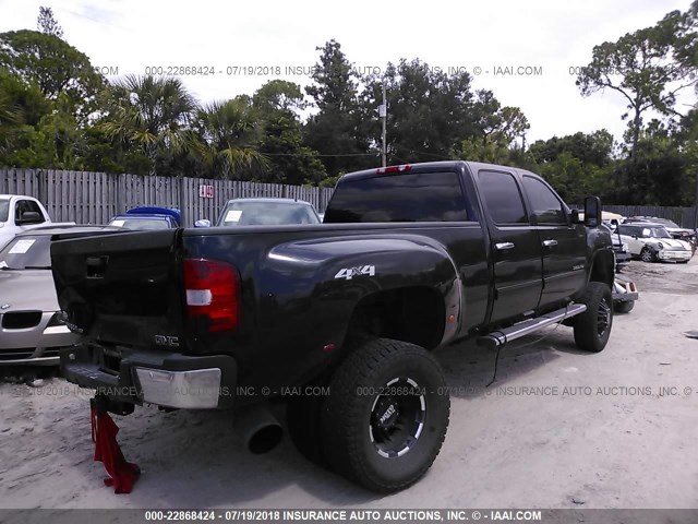 1GT424C81BF112553 - 2011 GMC SIERRA K3500 SLT BLACK photo 4