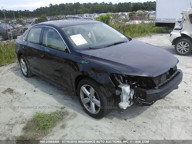 1VWBP7A39DC012218 - 2013 VOLKSWAGEN PASSAT SE BLACK photo 1