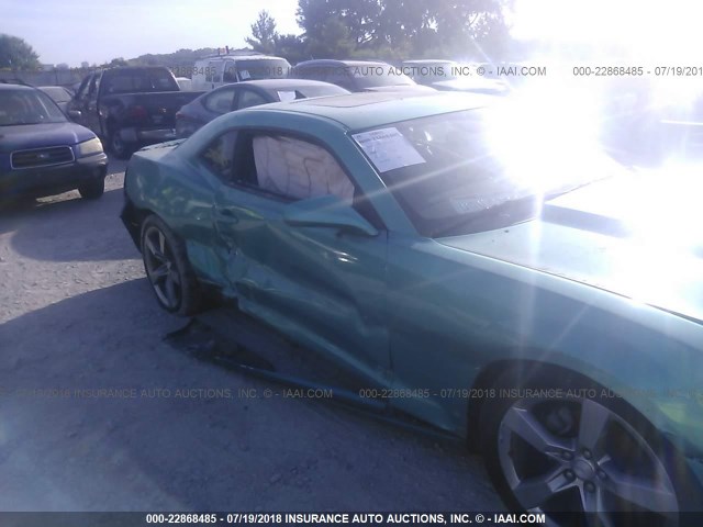 2G1FC1ED2B9105532 - 2011 CHEVROLET CAMARO LT TEAL photo 6