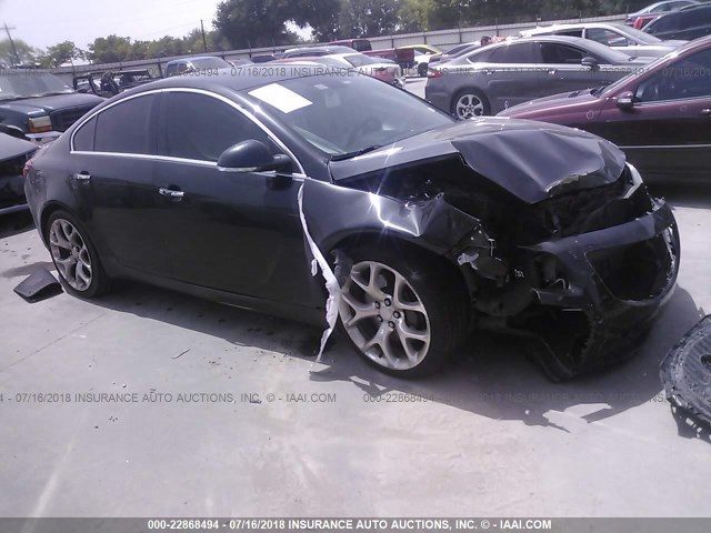 2G4GV5GV5C9165675 - 2012 BUICK REGAL GS GRAY photo 1