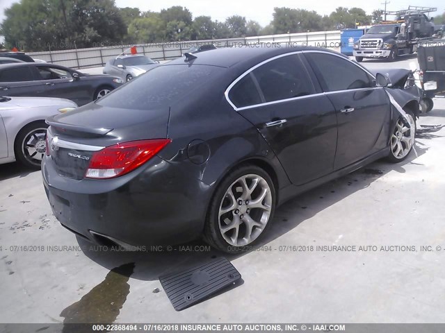 2G4GV5GV5C9165675 - 2012 BUICK REGAL GS GRAY photo 4