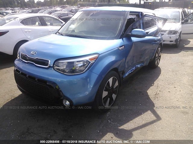 KNDJP3A55G7404702 - 2016 KIA SOUL + BLUE photo 2