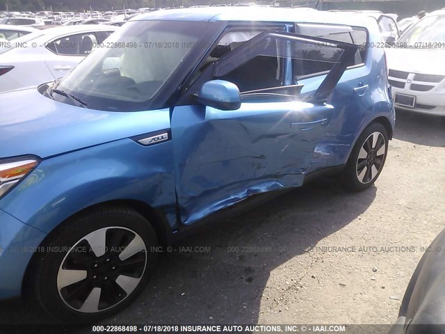 KNDJP3A55G7404702 - 2016 KIA SOUL + BLUE photo 6